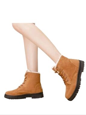 New Without Box SQL Faux Fur Lined Ankle Boots